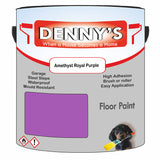 Denny's Floor Paint For Commercial Areas Colour- Amethyst Royal Purple - High-Traffic Anti-Slip Hardwearing