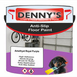 Denny's Floor Paint For Grip Coating Colour- Amethyst Royal Purple - Anti-Slip Hardwearing Safe