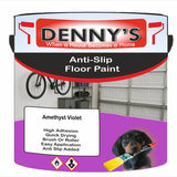 Denny's Floor Paint For Grip Coating Colour- Amethyst Violet - Anti-Slip Hardwearing Safe
