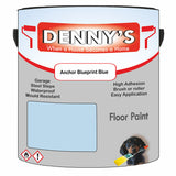 Denny's Floor Paint For Commercial Areas Colour- Anchor Blueprint Blue - High-Traffic Anti-Slip Hardwearing