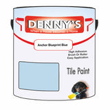 Denny's Tile Paint For Commercial Areas Colour- Anchor Blueprint Blue - High-Traffic Durable Easy-Clean