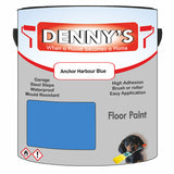 Denny's Floor Paint For Commercial Areas Colour- Anchor Harbour Blue - High-Traffic Anti-Slip Hardwearing