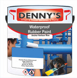 Denny's Waterpoof Paint For Pools Colour- Anchor Harbour Blue - Water-Seal Chlorine-Tough Anti-Slip