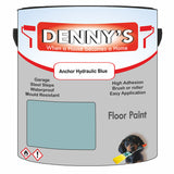 Denny's Floor Paint For Commercial Areas Colour- Anchor Hydraulic Blue - High-Traffic Anti-Slip Hardwearing
