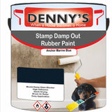 Denny's Waterpoof Paint For Stamp Out Damp Colour- Anchor Marine Blue - Damp-Block Mould-Safe Breathable