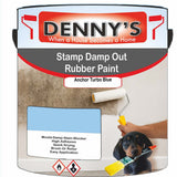 Denny's Waterpoof Paint For Stamp Out Damp Colour- Anchor Turbo Blue - Damp-Block Mould-Safe Breathable