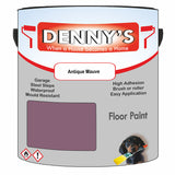 Denny's Floor Paint For Garages Colour- Antique Mauve - Oilproof Tyre-Tough Hardwearing