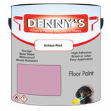 Denny's Floor Paint For Garages Colour- Antique Rose - Oilproof Tyre-Tough Hardwearing