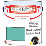 Denny's High Temp Paint For Boilers Colour- Aqua Turquoise - Heatproof Anti-Rust Longlife