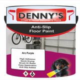 Denny's Floor Paint For Grip Coating Colour- Arc Purple - Anti-Slip Hardwearing Safe