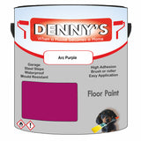 Denny's Floor Paint For Garages Colour- Arc Purple - Oilproof Tyre-Tough Hardwearing