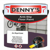 Denny's Floor Paint For Grip Coating Colour- Arc Royal Violet - Anti-Slip Hardwearing Safe