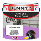 Denny's Floor Paint For Grip Coating Colour- Arc Twilight Purple - Anti-Slip Hardwearing Safe
