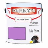 Denny's Tile Paint For Commercial Areas Colour- Arc Twilight Purple - High-Traffic Durable Easy-Clean