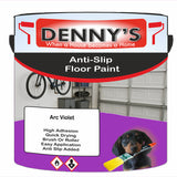 Denny's Floor Paint For Grip Coating Colour- Arc Violet - Anti-Slip Hardwearing Safe