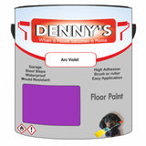 Denny's Floor Paint For Sheds Colour- Arc Violet - Durable Anti-Slip Weatherproof
