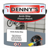 Denny's Floor Paint For Grip Coating Colour- Arctic Anchor Blue - Anti-Slip Hardwearing Safe
