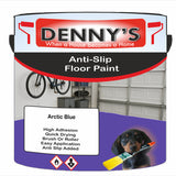 Denny's Floor Paint For Grip Coating Colour- Arctic Blue - Anti-Slip Hardwearing Safe