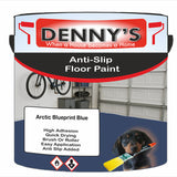 Denny's Floor Paint For Grip Coating Colour- Arctic Blueprint Blue - Anti-Slip Hardwearing Safe