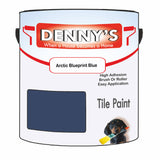 Denny's Tile Paint For Commercial Areas Colour- Arctic Blueprint Blue - High-Traffic Durable Easy-Clean