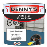 Denny's Floor Paint For Grip Coating Colour- Arctic Cobalt Blue - Anti-Slip Hardwearing Safe