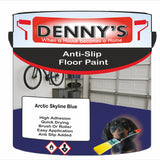 Denny's Floor Paint For Grip Coating Colour- Arctic Skyline Blue - Anti-Slip Hardwearing Safe