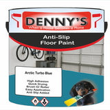 Denny's Floor Paint For Grip Coating Colour- Arctic Turbo Blue - Anti-Slip Hardwearing Safe