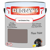 Denny's Floor Paint For Garages Colour- Ash Shadow Grey - Oilproof Tyre-Tough Hardwearing