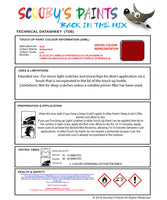 Instructions for use Audi Brilliant Red Car Paint