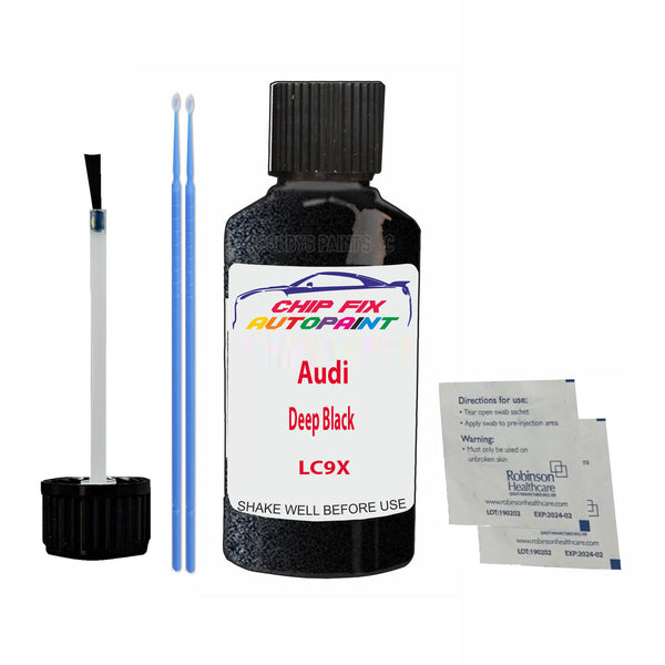 Audi Deep Black Touch Up Paint Code LC9X Scratch Repair Kit