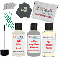 Audi Grey White Car Detailing Paint and polish finishing kit