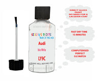 Audi Ibis White Paint Code LY9C