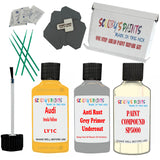 Audi Imola Yellow Car Detailing Paint and polish finishing kit