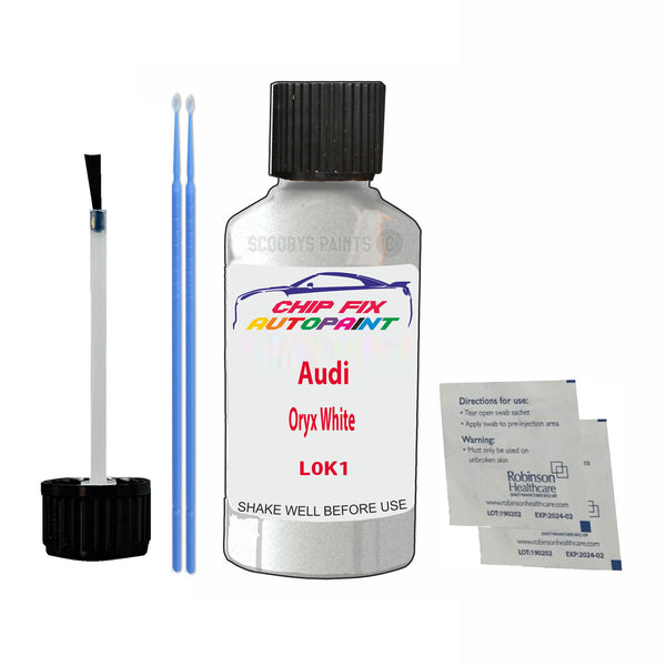 Audi Oryx White Touch Up Paint Code L0K1 Scratch Repair Kit