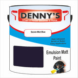 Denny's Emulsion Paint For Walls Colour- Denim Mist Blue - Matte Wipe-Clean Durable Coverage