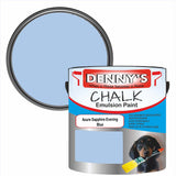 Denny's Chalk Paint For Walls Colour- Azure Sapphire Evening Blue - Matte Wipe-Clean Coverage