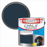 Denny's Chalk Paint For Walls Colour- Azure Serenity Twilight Blue - Matte Wipe-Clean Coverage