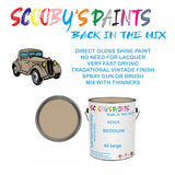Triumph Stag 66 Vintage Classic Car Paint for restoration Brown-Beige-Gold Original Cellulose Paint used, Perfect Mix for BEDOUIN