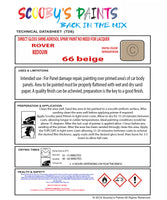 BEDOUIN Aerosol Spray Paint Code 66 Classic ROVER Model 2500 Automotive Restorative Paint Vehicle Touch-Up ROVER 66 Paint Car Restoration DIY Auto Painting Classic Car Refinishing High-Quality Spray Paint Automotive Finish Vehicle Restoration Supplies Custom Car Paint Auto Body Paint Aerosol Can Automotive Refinishing Paint for Classic Cars