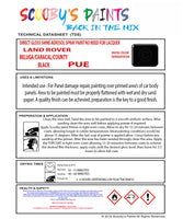 BELUGA/CARACAL/COUNTY BLACK Aerosol Spray Paint Code PUE Classic LAND ROVER Model Range Rover Automotive Restorative Paint Vehicle Touch-Up LAND ROVER PUE Paint Car Restoration DIY Auto Painting Classic Car Refinishing High-Quality Spray Paint Automotive Finish Vehicle Restoration Supplies Custom Car Paint Auto Body Paint Aerosol Can Automotive Refinishing Paint for Classic Cars