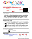 BLACK Aerosol Spray Paint Code 373 Classic Rover Model Maestro Automotive Restorative Paint Vehicle Touch-Up Rover 373 Paint Car Restoration DIY Auto Painting Classic Car Refinishing High-Quality Spray Paint Automotive Finish Vehicle Restoration Supplies Custom Car Paint Auto Body Paint Aerosol Can Automotive Refinishing Paint for Classic Cars