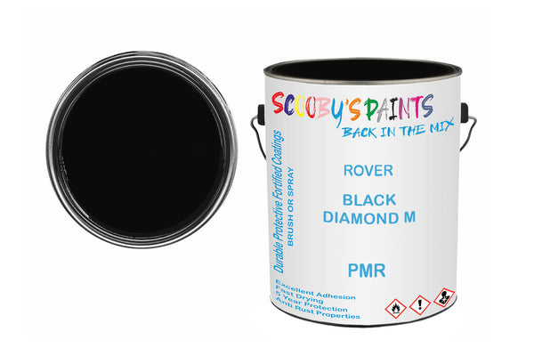Mixed Paint For Rover Metro, Black Diamond M, Code: Pmr, Black