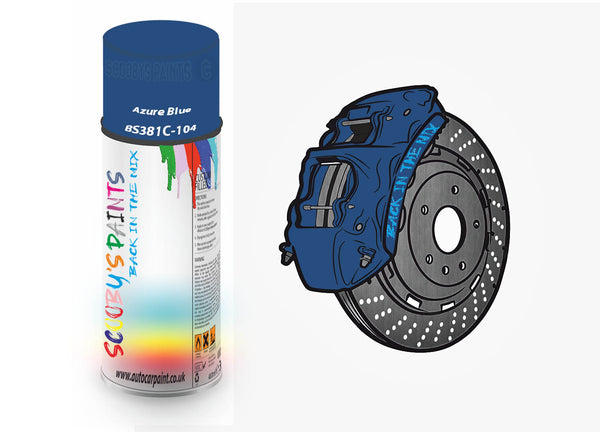Brake Caliper Paint For Mini Azure Blue Aerosol Spray Paint BS381c-104