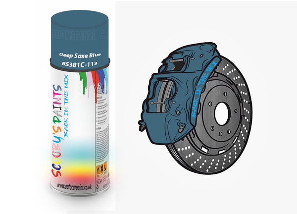 Brake Caliper Paint For Fiat Deep Saxe Blue Aerosol Spray Paint BS381c-113