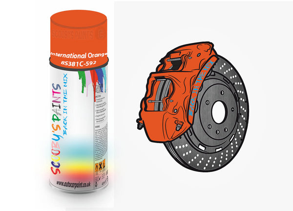 Brake Caliper Paint For Rover International Orange Aerosol Spray Paint BS381c-592