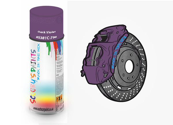 Brake Caliper Paint For Seat Dark Violet Aerosol Spray Paint BS381c-796