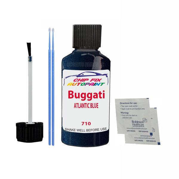 Bugatti ALL MODELS ATLANTIC BLUE Touch Up Paint Code 710 Scratch Repair Paint