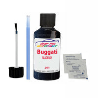 Bugatti ALL MODELS BLACK RAY Touch Up Paint Code 201 Scratch Repair Paint