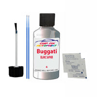 Bugatti ALL MODELS BLANC SAPHIR Touch Up Paint Code 6 Scratch Repair Paint