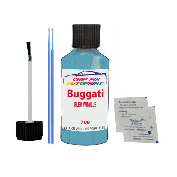 Bugatti ALL MODELS BLEU WIMILLE Touch Up Paint Code 708 Scratch Repair Paint